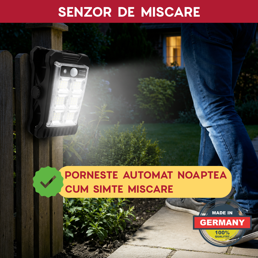 LAMPA SOLARA SMART CU PRINDERE CLIP-ON