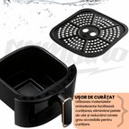 Friteuza Aer Clad Gambino 2400W, Cos sticla, Gatire fara ulei, 8 programe inteligente, Ecran tactil LED, Temperatura pana la 240°C, Oprire automata
